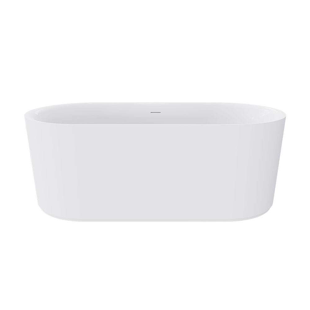 Empire Slim Freestanding Solid Surface Bath, 1500mm, Matte White