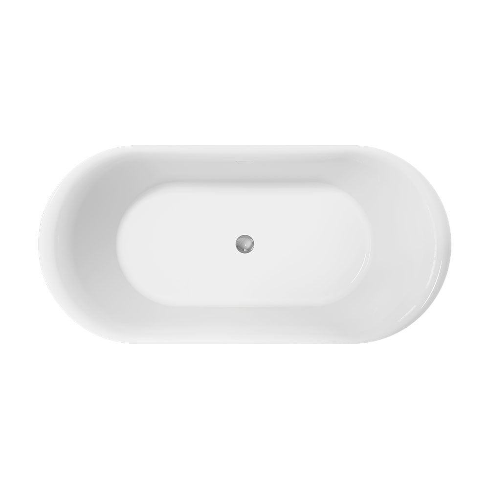 Empire Slim Freestanding Solid Surface Bath, 1500mm, Matte White