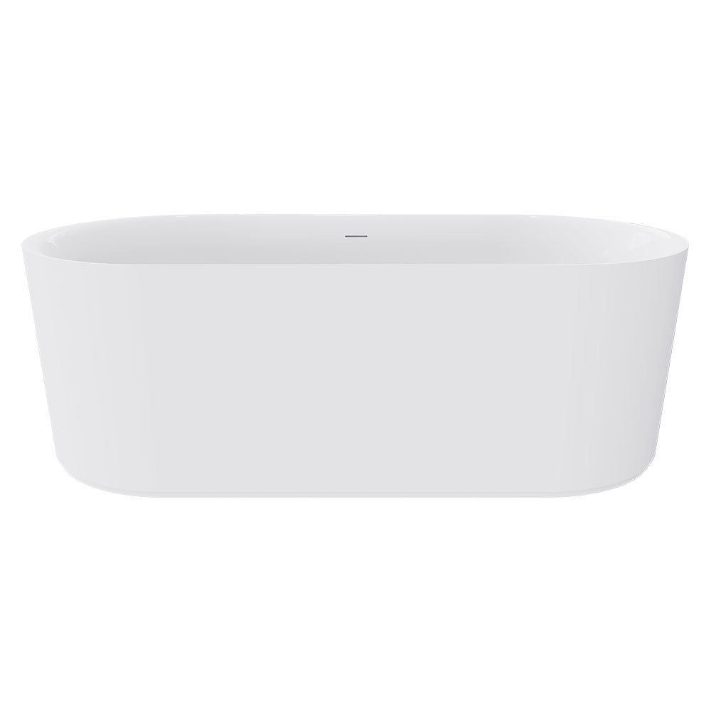 Empire Slim Freestanding Solid Surface Bath, 1500mm, Matte White