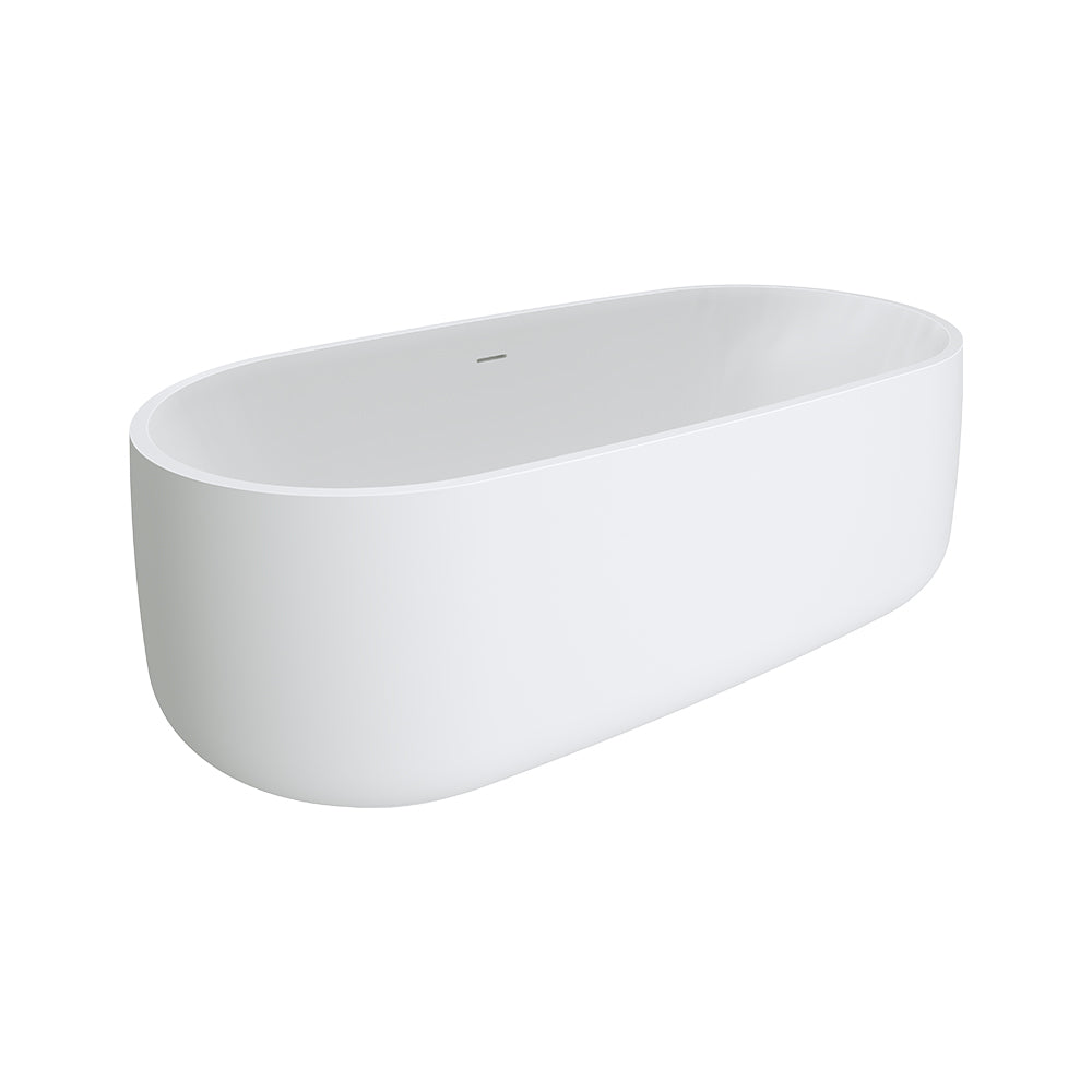 Nuvola Solid Surface Bath, 1600mm, Matte White