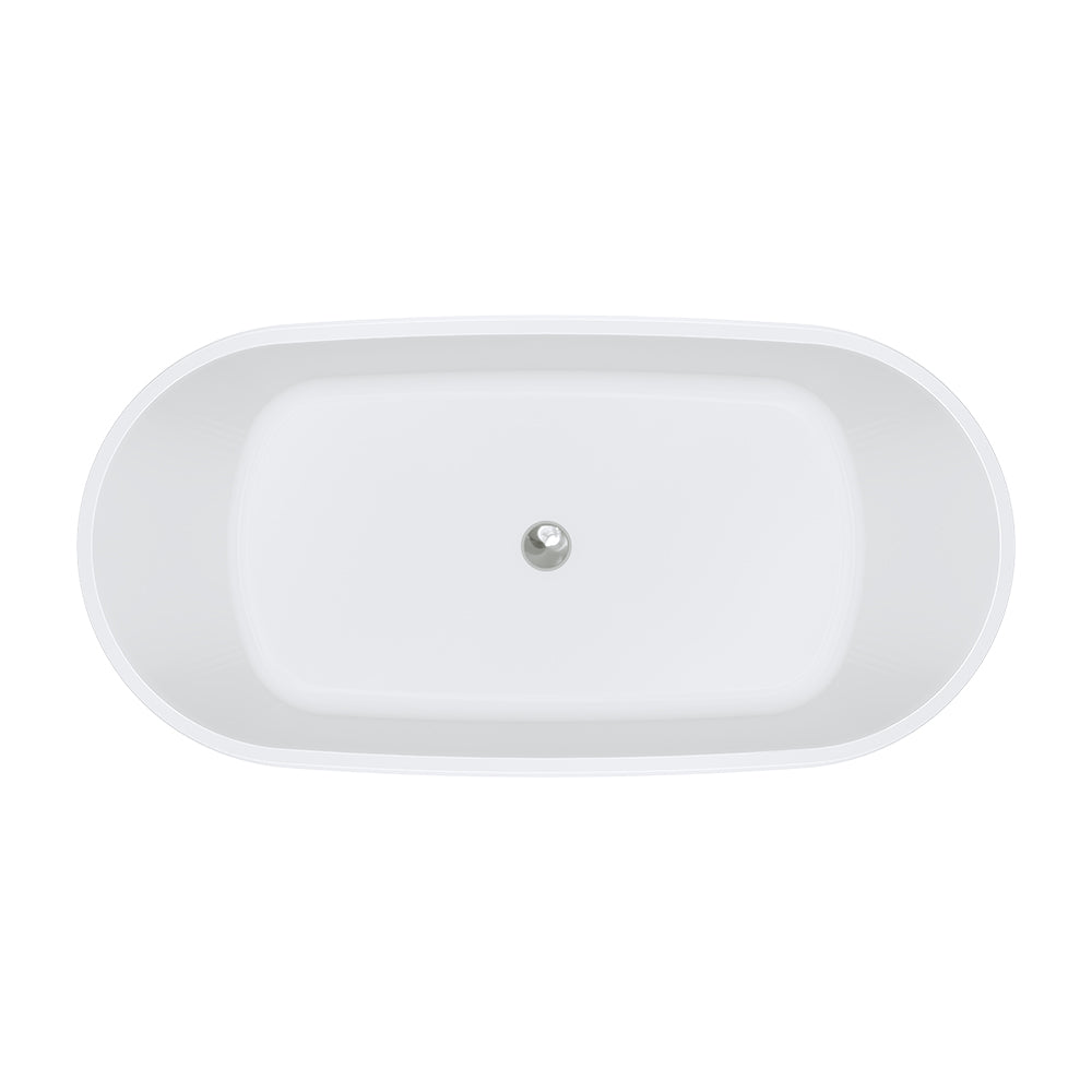 Nuvola Solid Surface Bath, 1600mm, Matte White