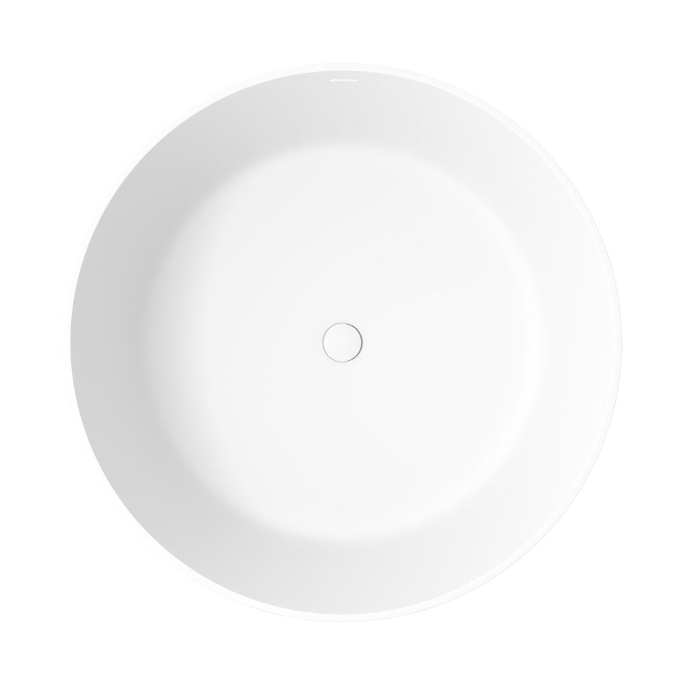 Minka Solid Surface Round Bath, 1500mm, Matte White