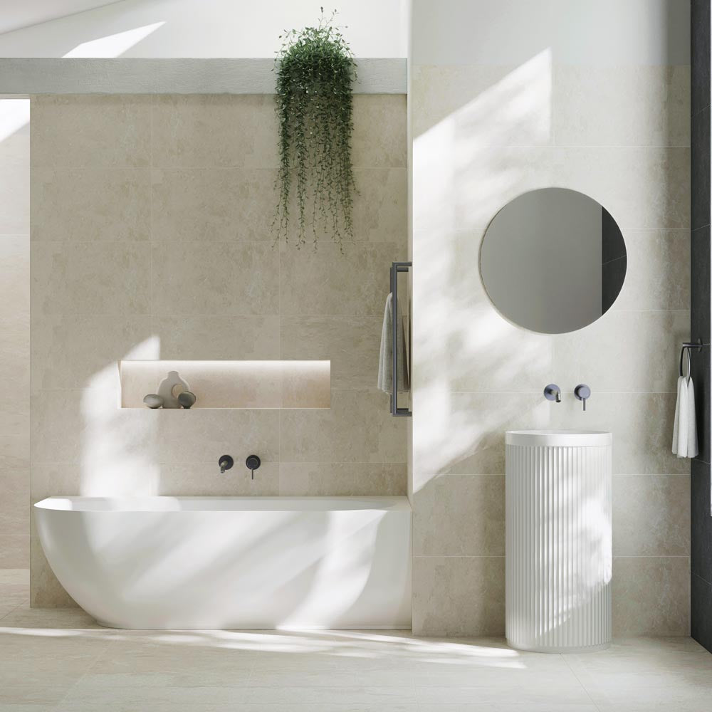 Matta Left-Hand Solid Surface Corner Bath, 1750mm