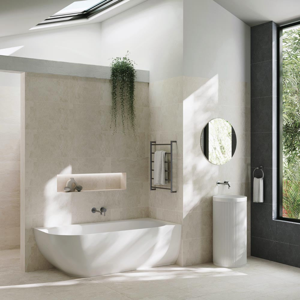 Matta Left-Hand Solid Surface Corner Bath, 1750mm