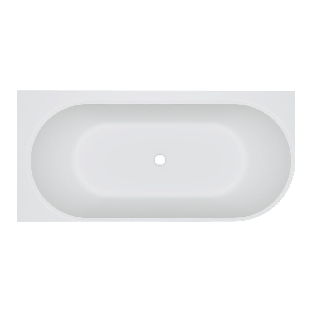 Matta Right-Hand Solid Surface Corner Bath, 1750mm