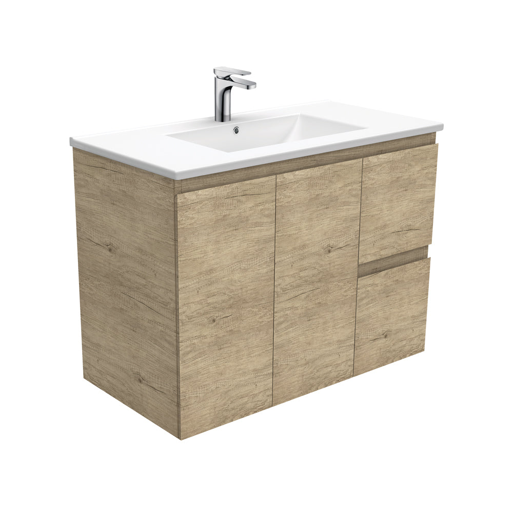 Dolce Edge Scandi Oak 900 Wall-Hung Vanity