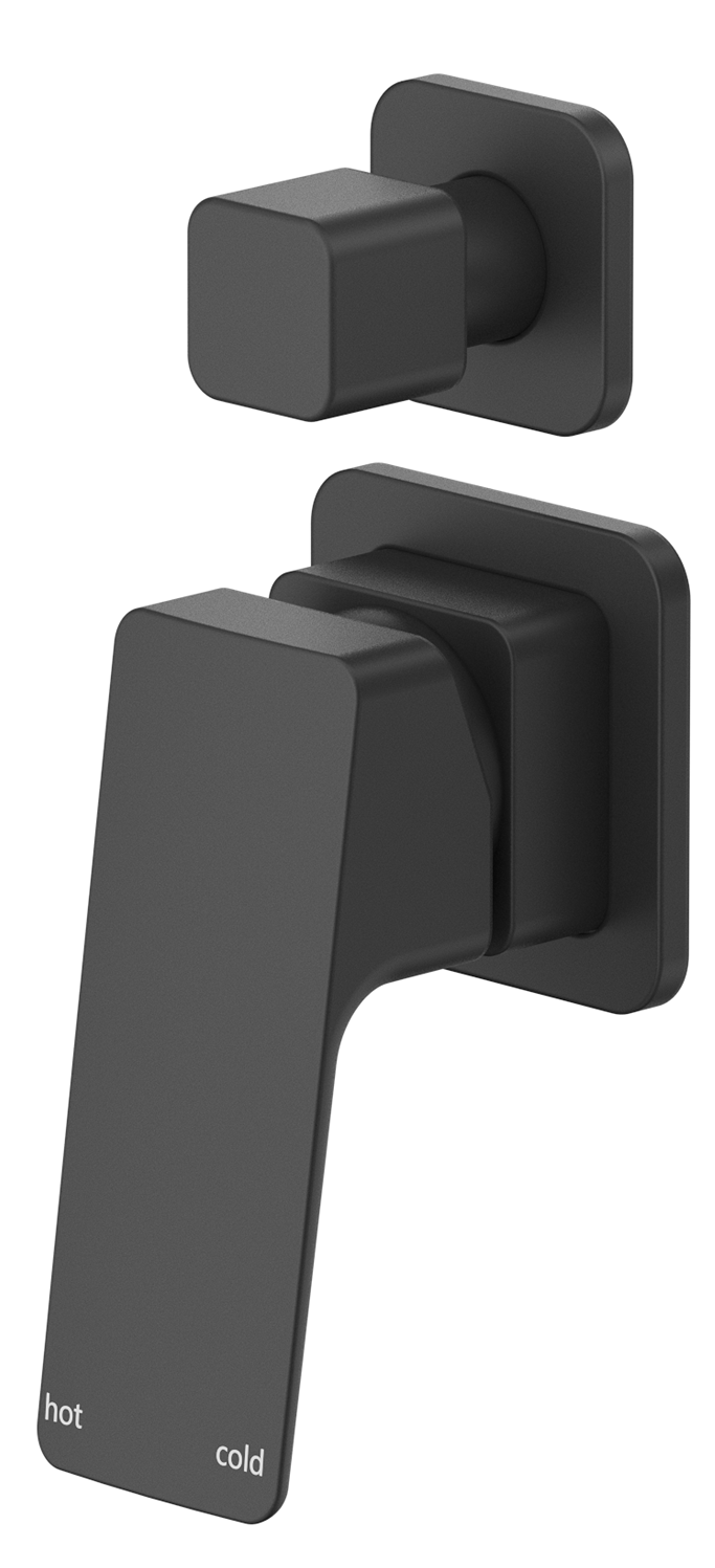 Tiago Shower Mixer Diverter - 2P - TRIM KIT ONLY - Black