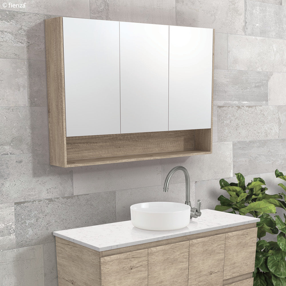 750 Mirror Cabinet with Display Shelf, Gloss White