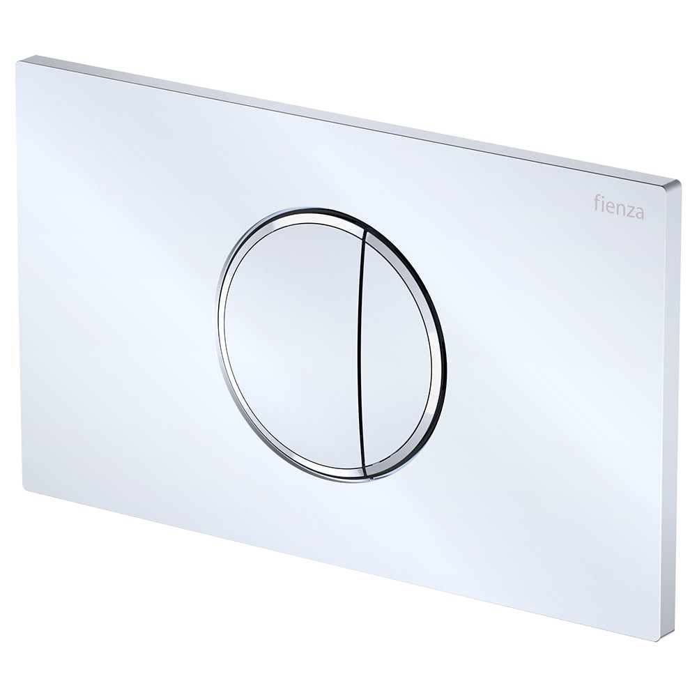 Halo Round Button Flush Plate, Chrome