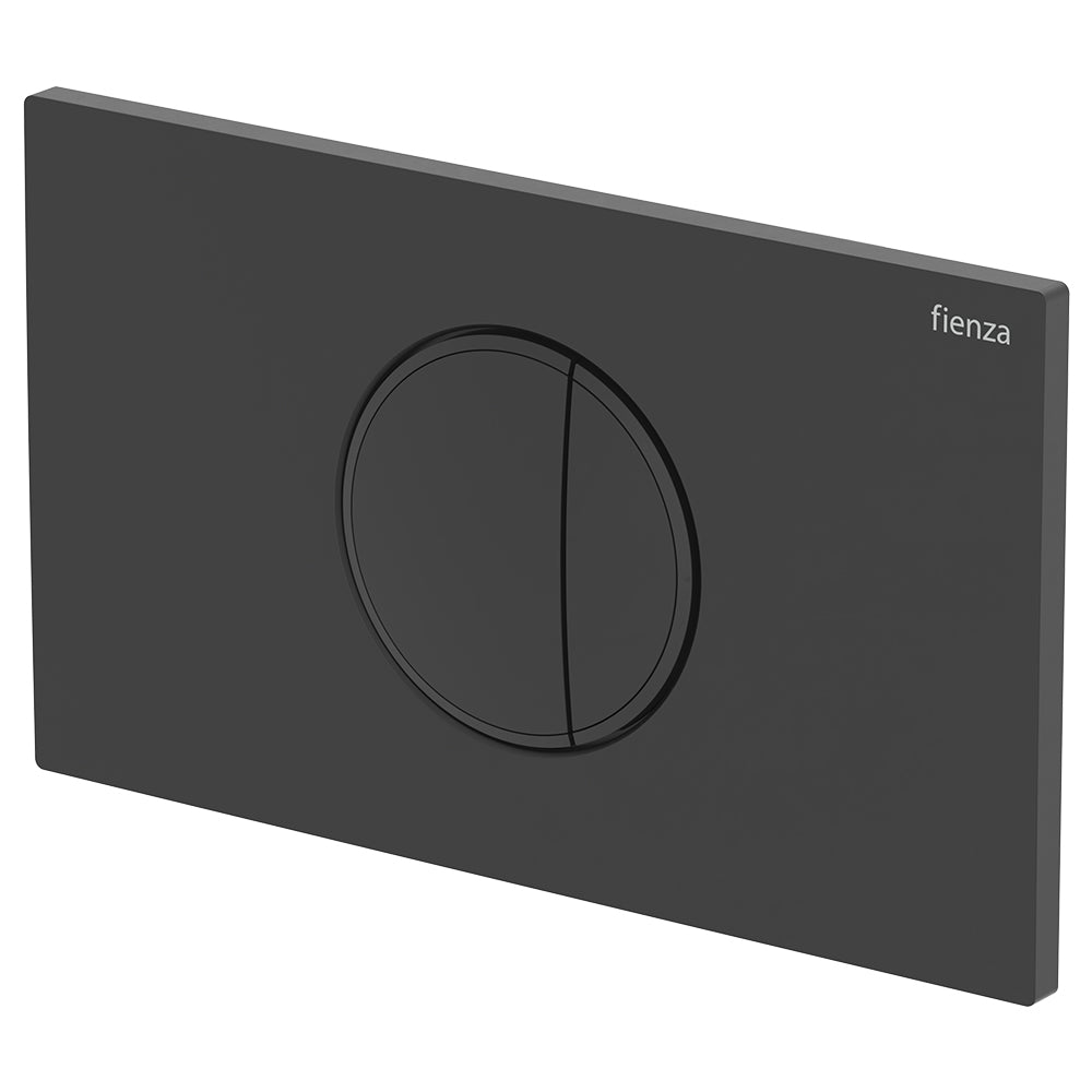 Halo Round Button Flush Plate, Matte Black