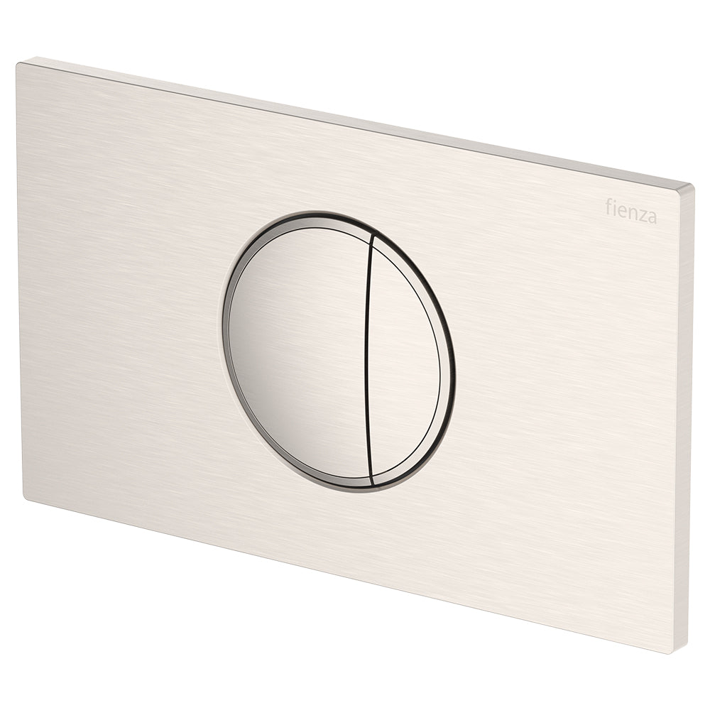 Halo Round Button Flush Plate, Brushed Nickel