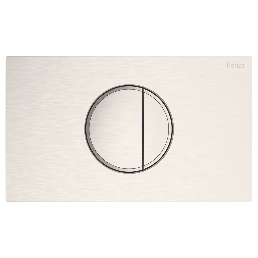 Halo Round Button Flush Plate, Brushed Nickel