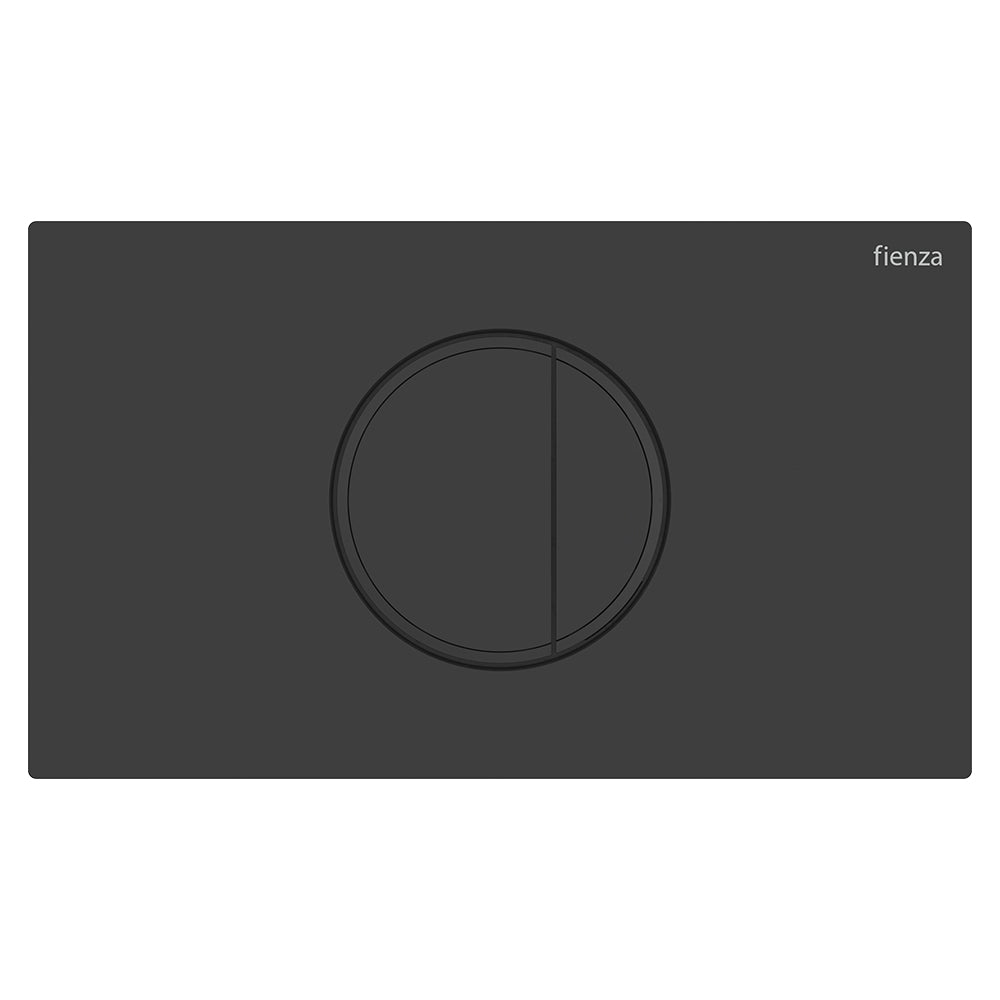 Halo Round Button Flush Plate, Matte Black