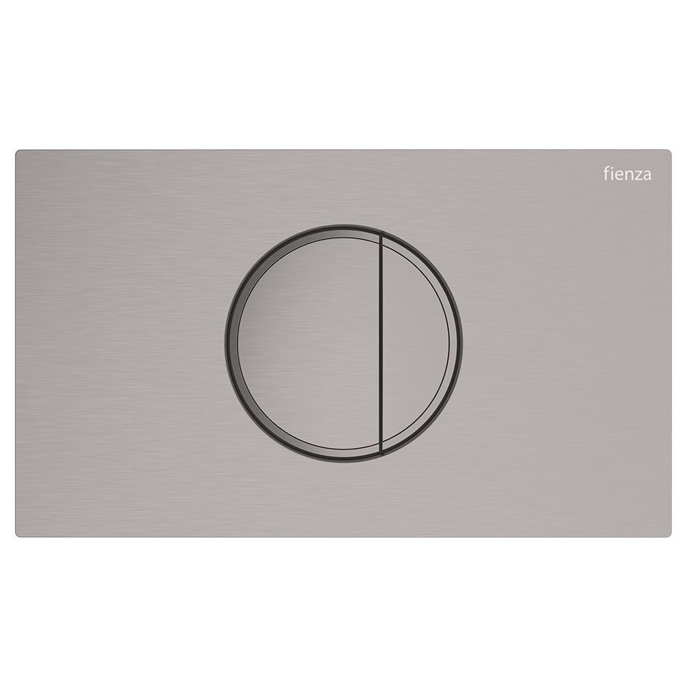 Halo Round Button Flush Plate, Gun Metal
