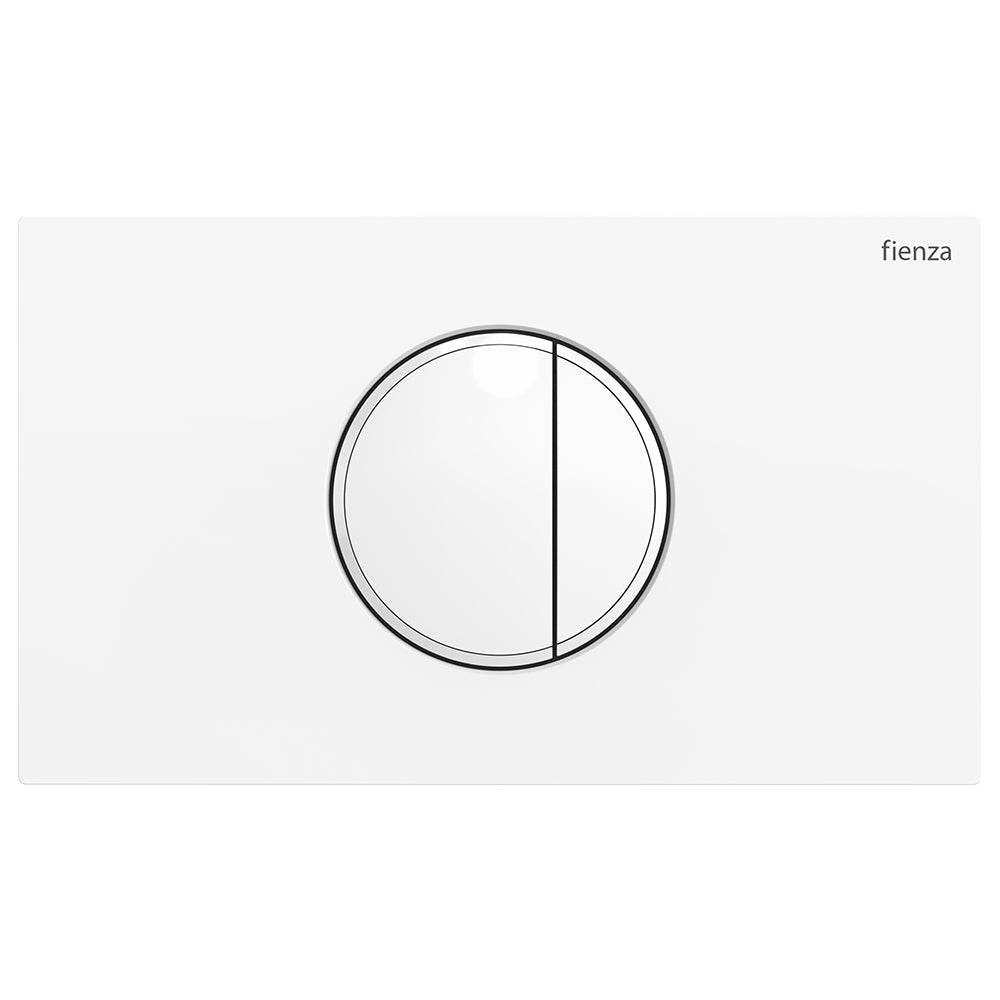Halo Round Button Flush Plate, Gloss White