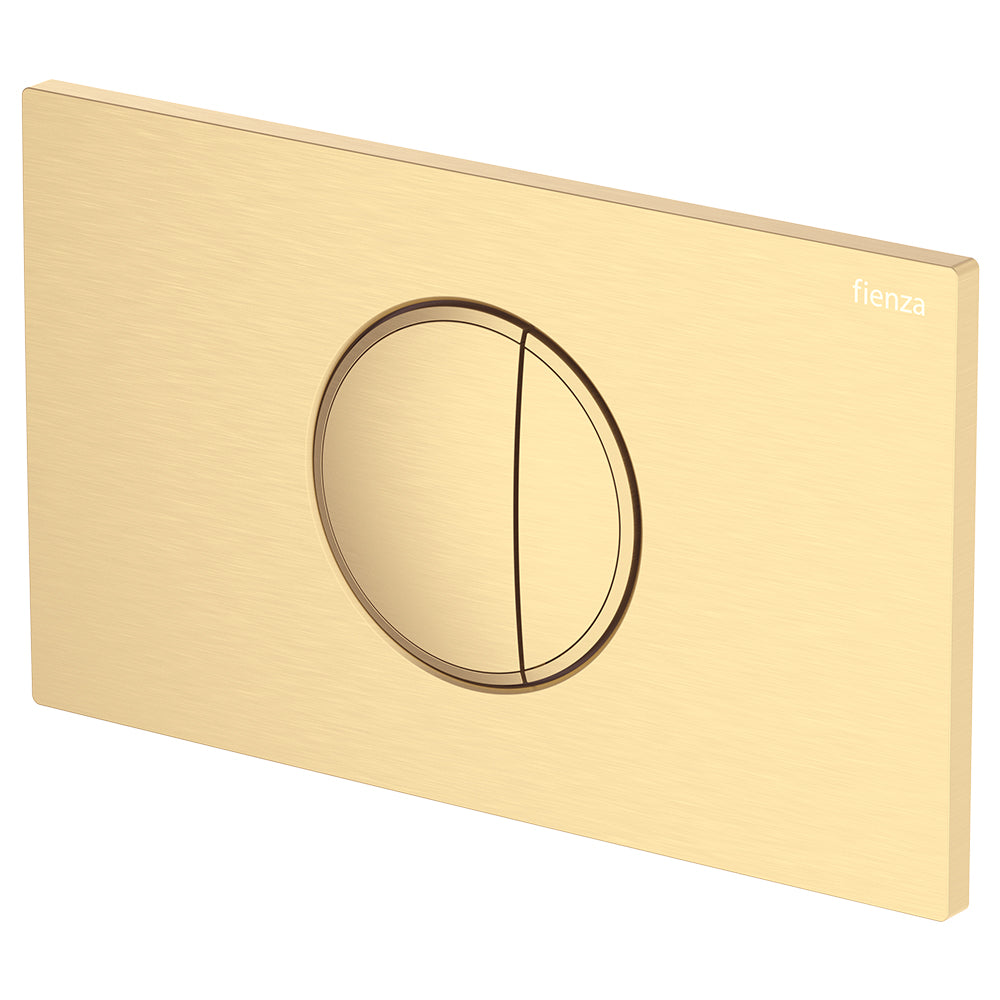 Halo Round Button Flush Plate, Urban Brass