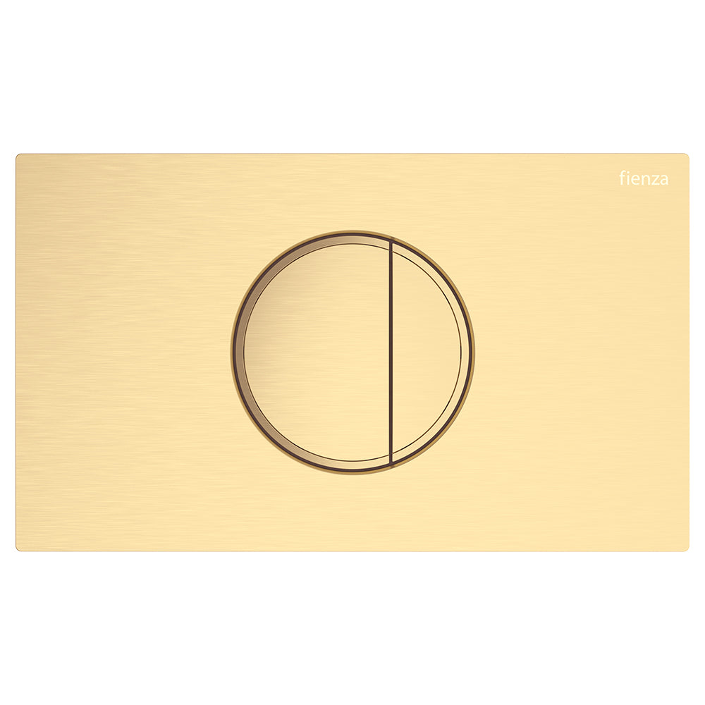 Halo Round Button Flush Plate, Urban Brass