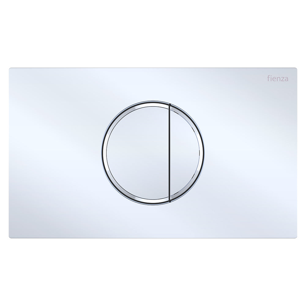 Halo Round Button Flush Plate, Chrome