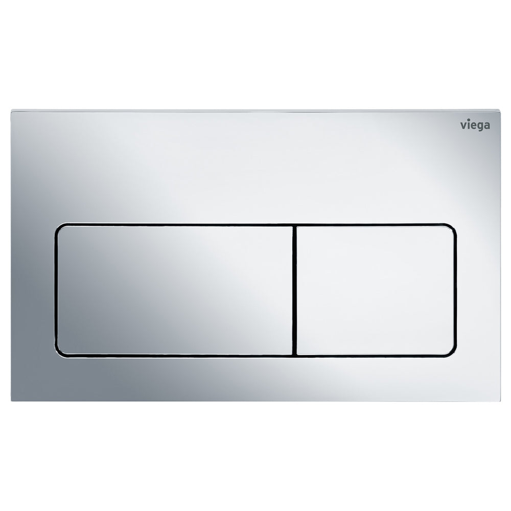 Viega Visign Life5 Soft Rectangular Button Flush Plate, Chrome