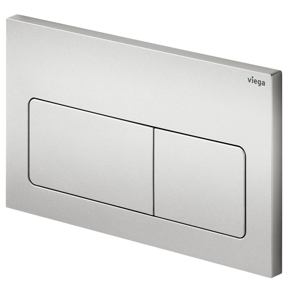 Viega Visign Life5 Soft Rectangular Button Flush Plate, Matte Chrome