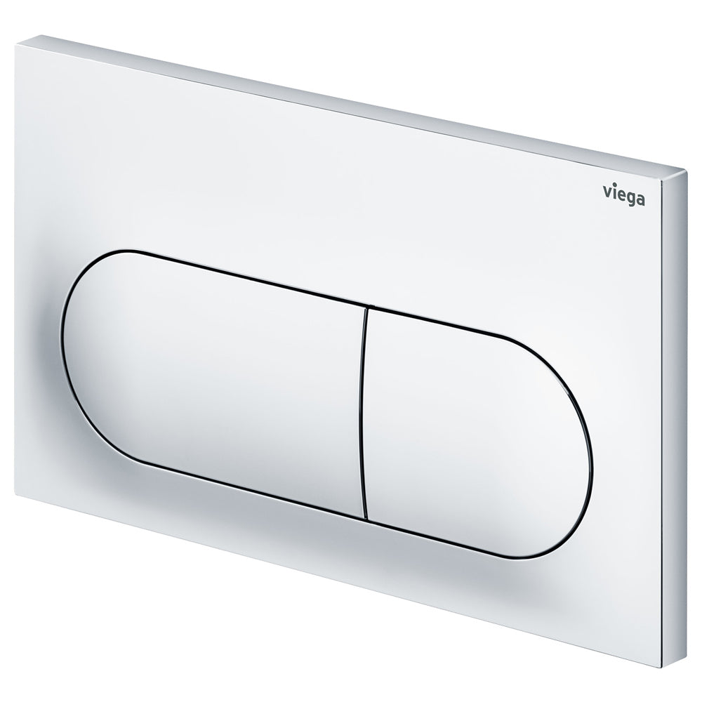 Viega Visign Life6 Pill Button Flush Plate, Chrome