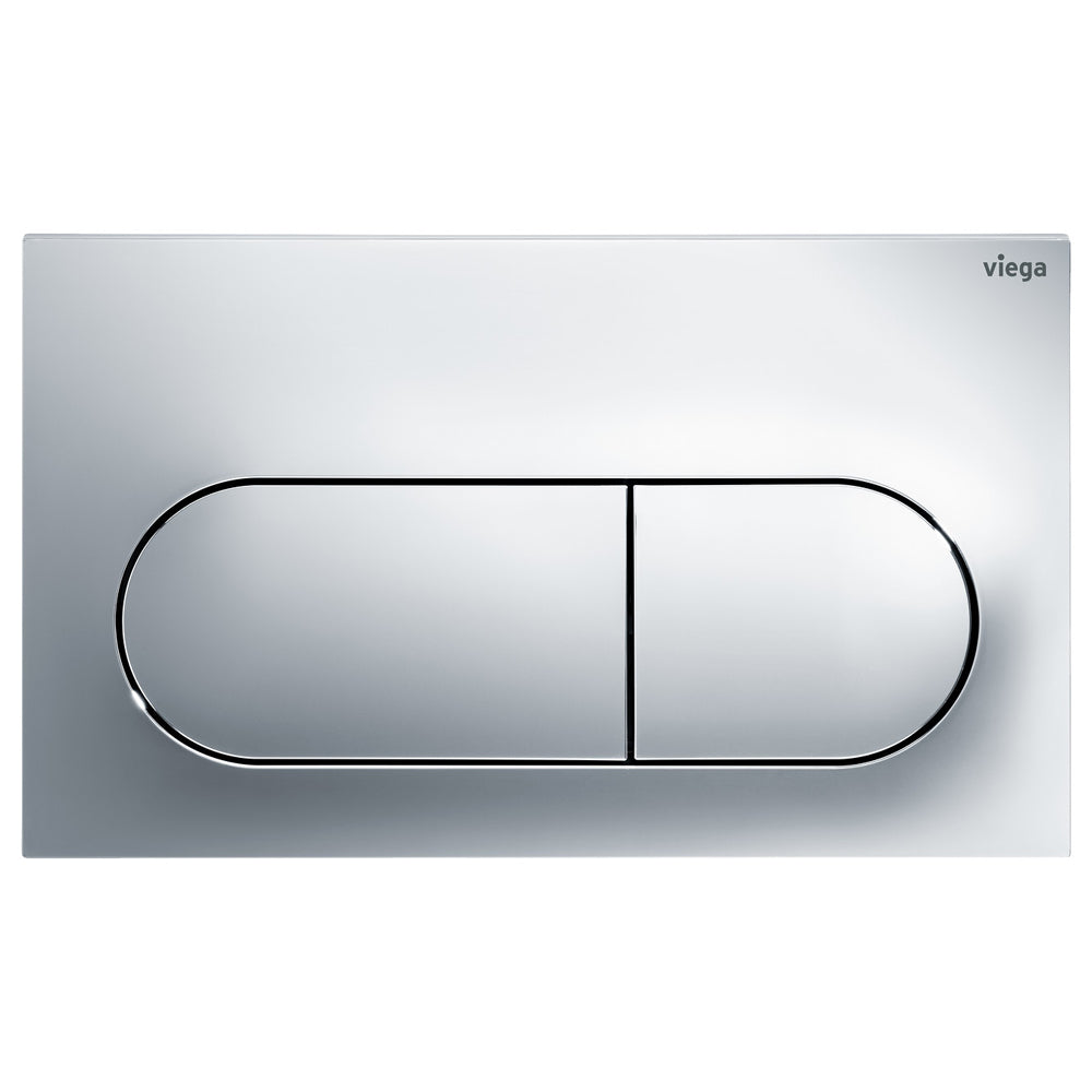 Viega Visign Life6 Pill Button Flush Plate, Chrome