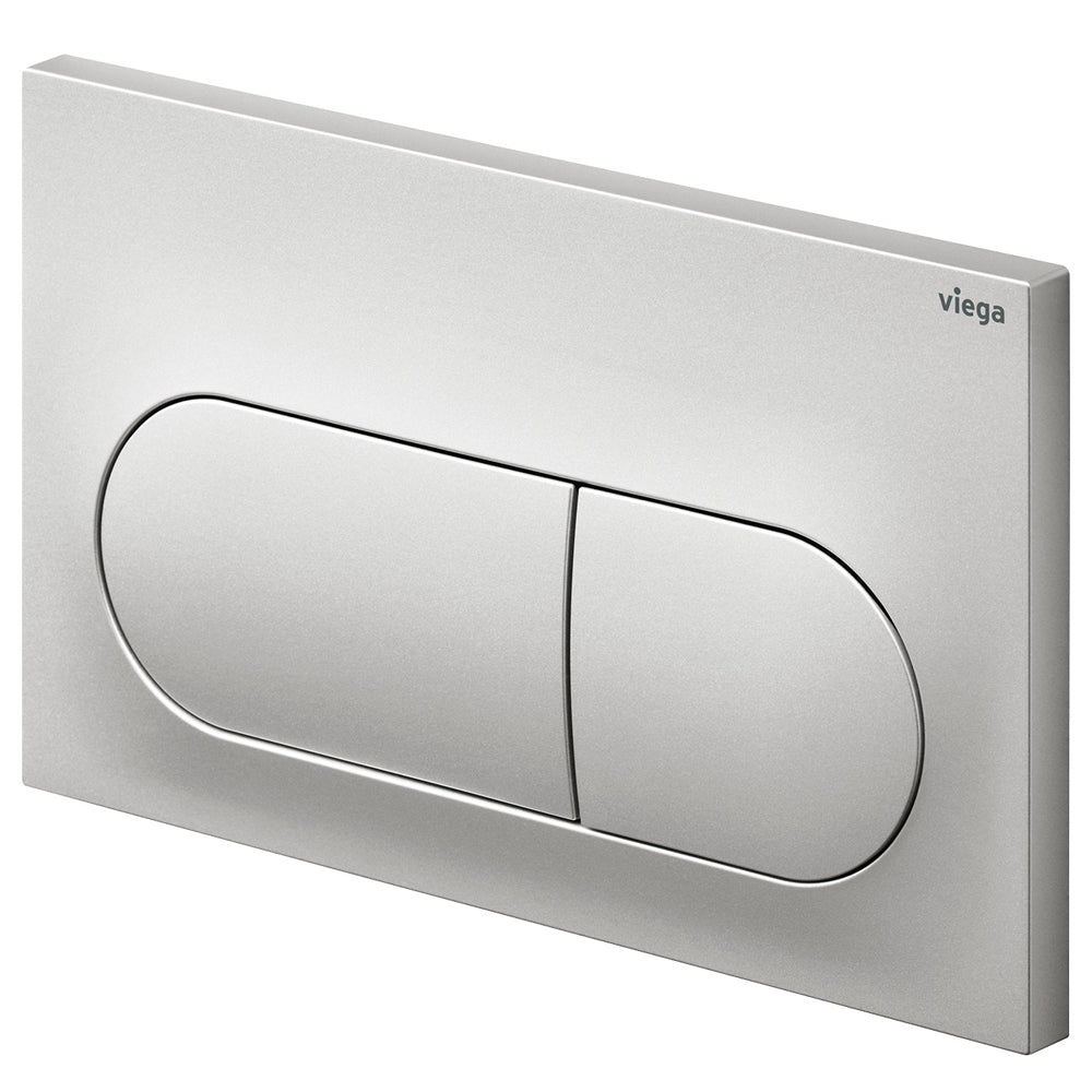 Viega Visign Life6 Pill Button Flush Plate, Matte Chrome