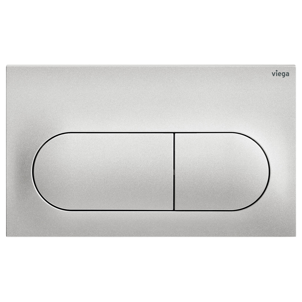 Viega Visign Life6 Pill Button Flush Plate, Matte Chrome