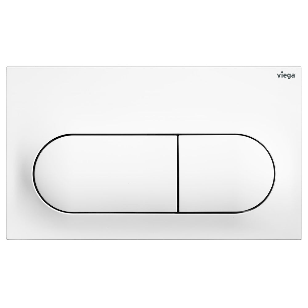 Viega Visign Life6 Pill Button Flush Plate, Gloss White
