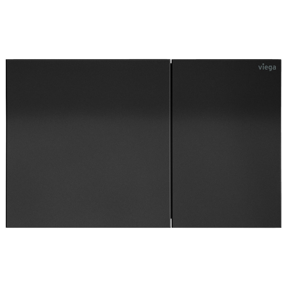 Viega Visign More 200 Angled Flush Plate, Matte Black Metal