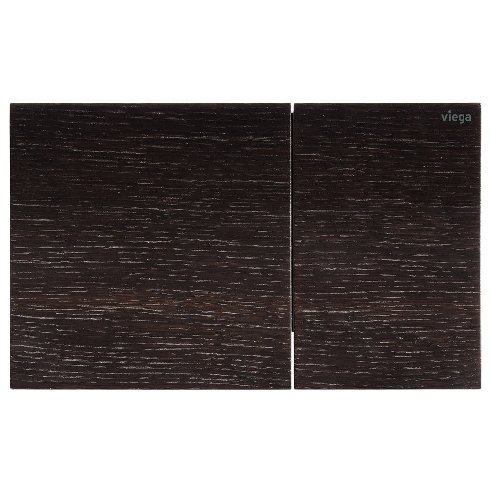 Viega Visign More 200 Angled Flush Plate, Stained Oak