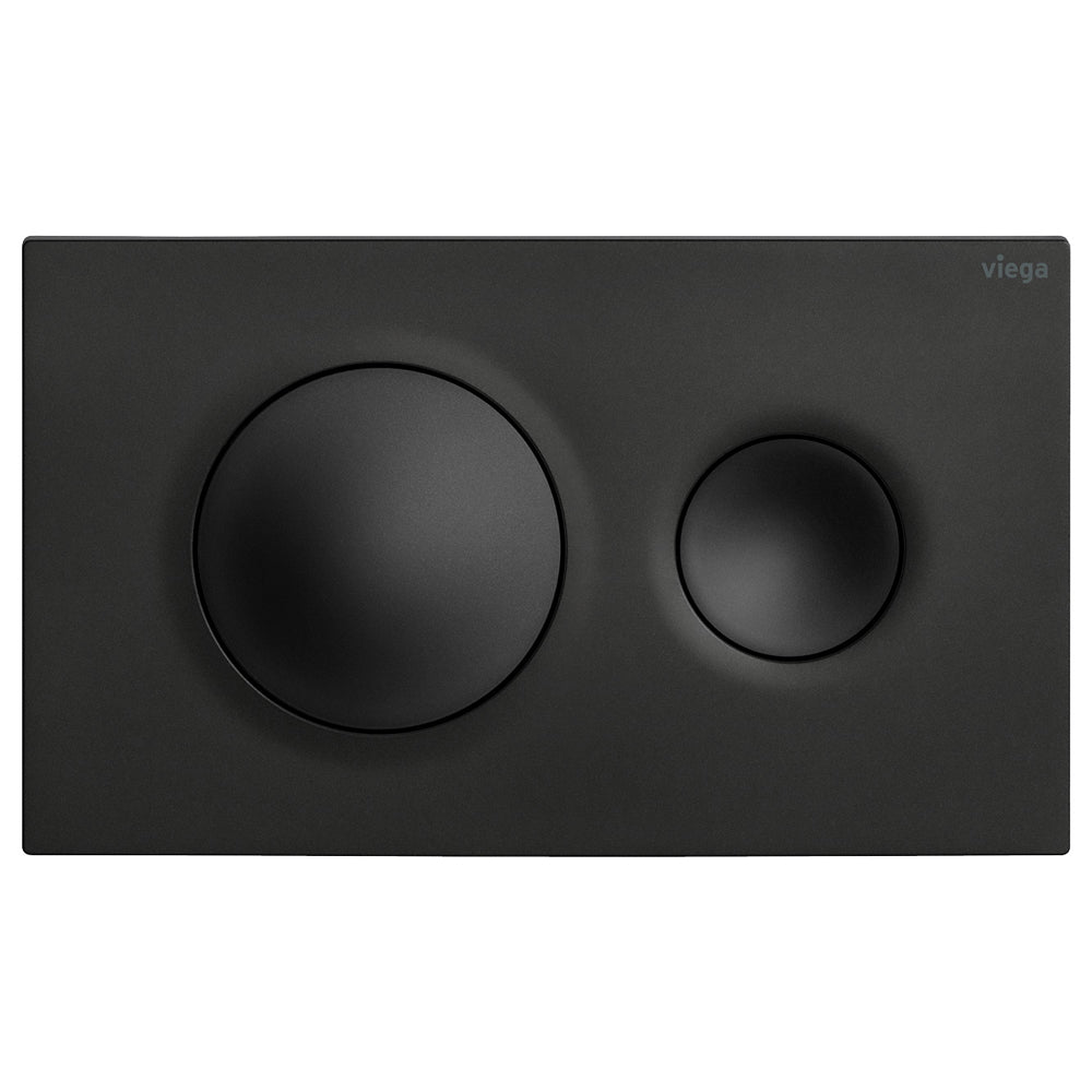 Viega Visign Style20 Round Button Flush Plate, Matte Black