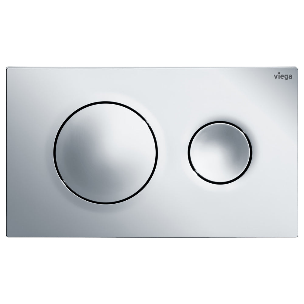 Viega Visign Style20 Round Button Flush Plate, Chrome