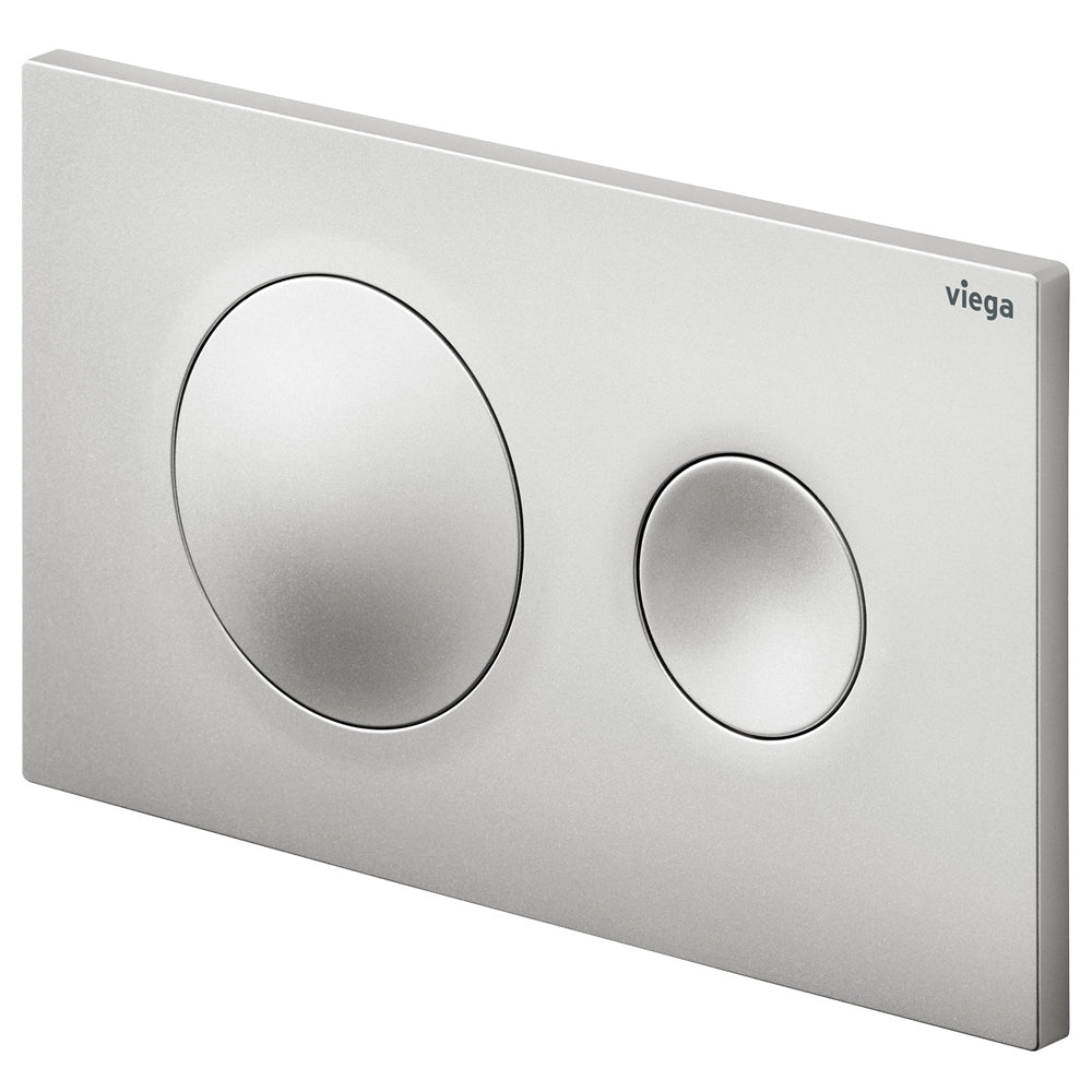 Viega Visign Style20 Round Button Flush Plate, Matte Chrome