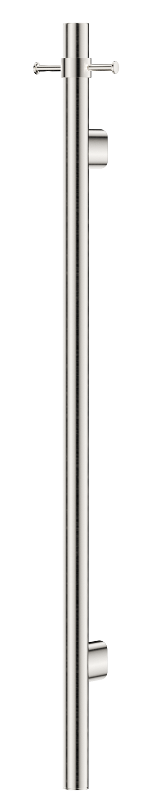 Mica Vertical Heated Towel Rail - Brushed Nickel