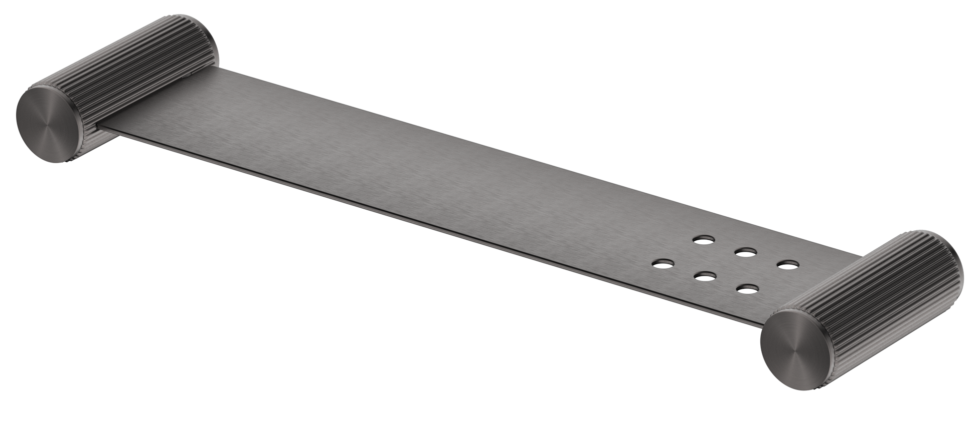 Mica Fluted Stainless Shelf - 400mm - Gunmetal