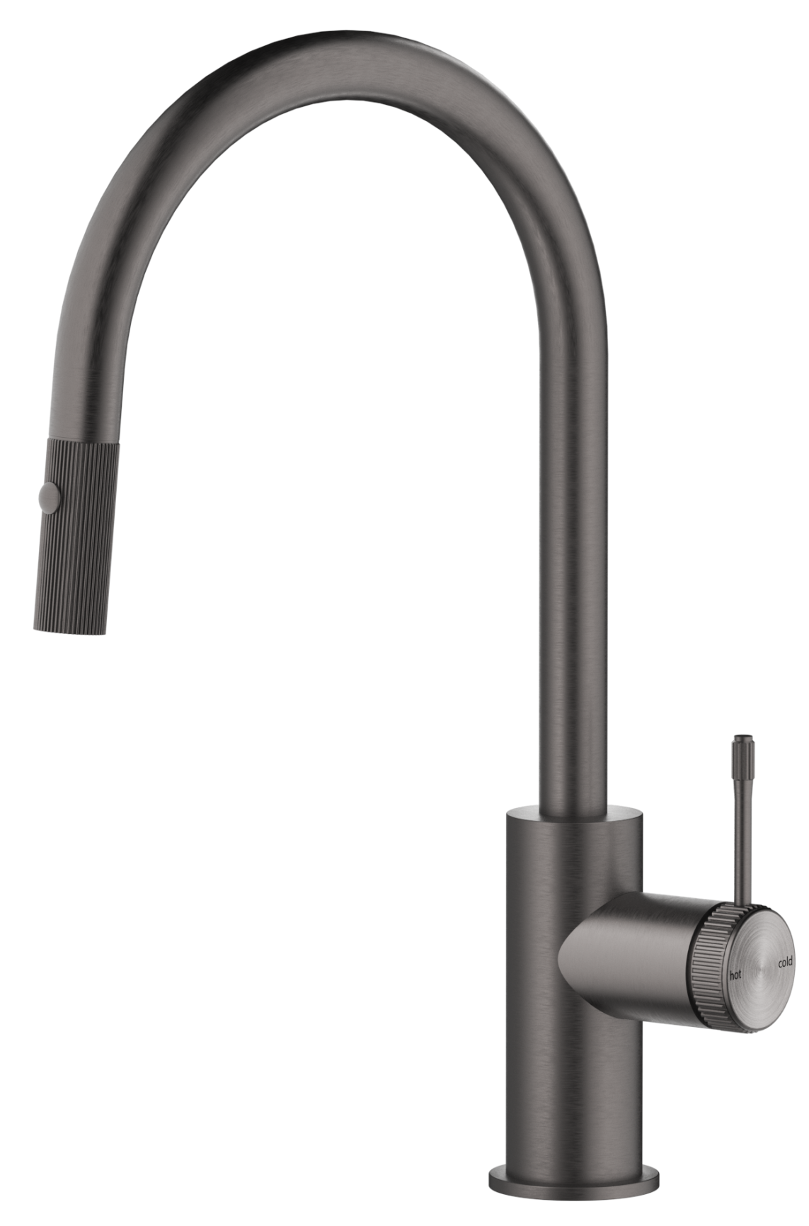 Mica Fluted Pull-Out Sink Mixer - Gunmetal