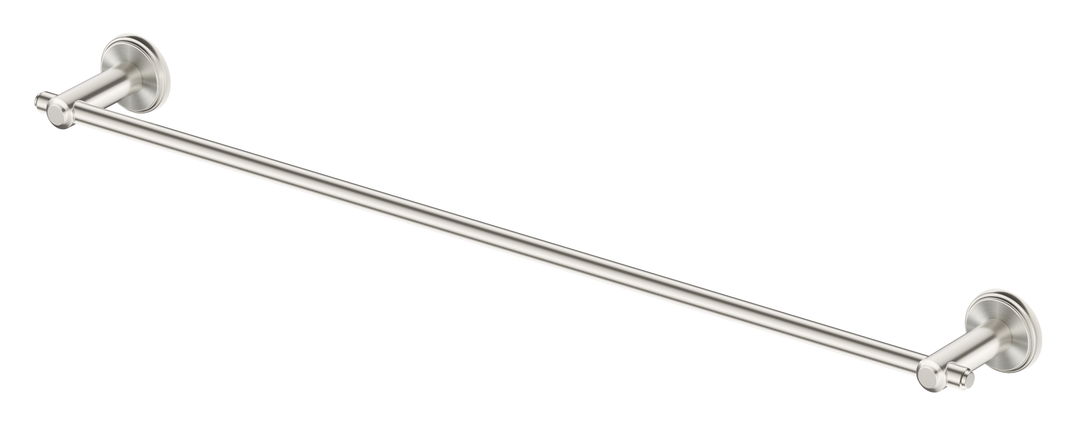 Mica Heritage Single Towel Rail - Brushed Nickel / 600mm