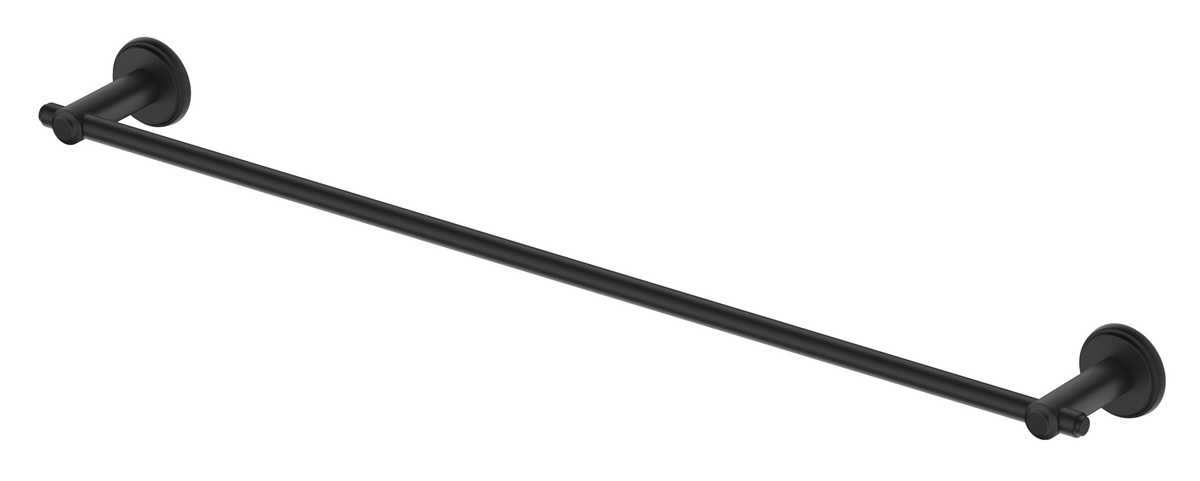 Mica Heritage Single Towel Rail - Black / 600mm