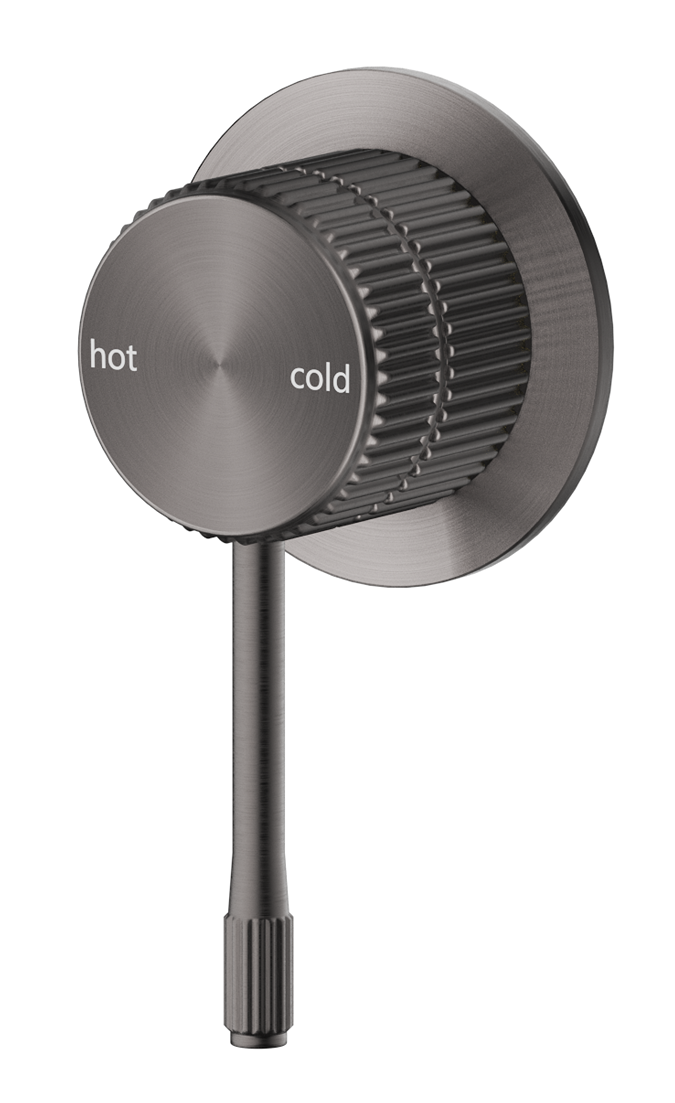 Mica Fluted Shower Mixer - Gunmetal