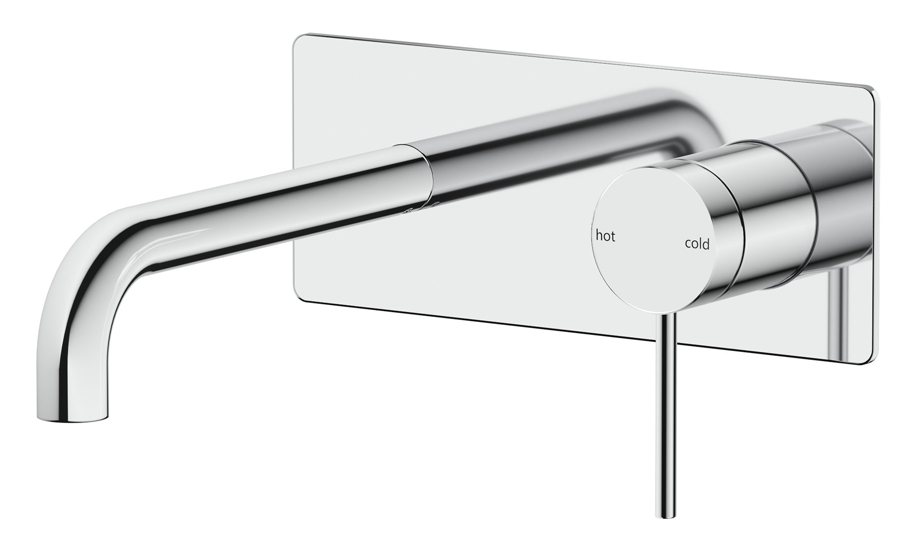 Mica Wall-Spout Combo - Curved Spout - 1P - TRIM KIT ONLY - Chrome