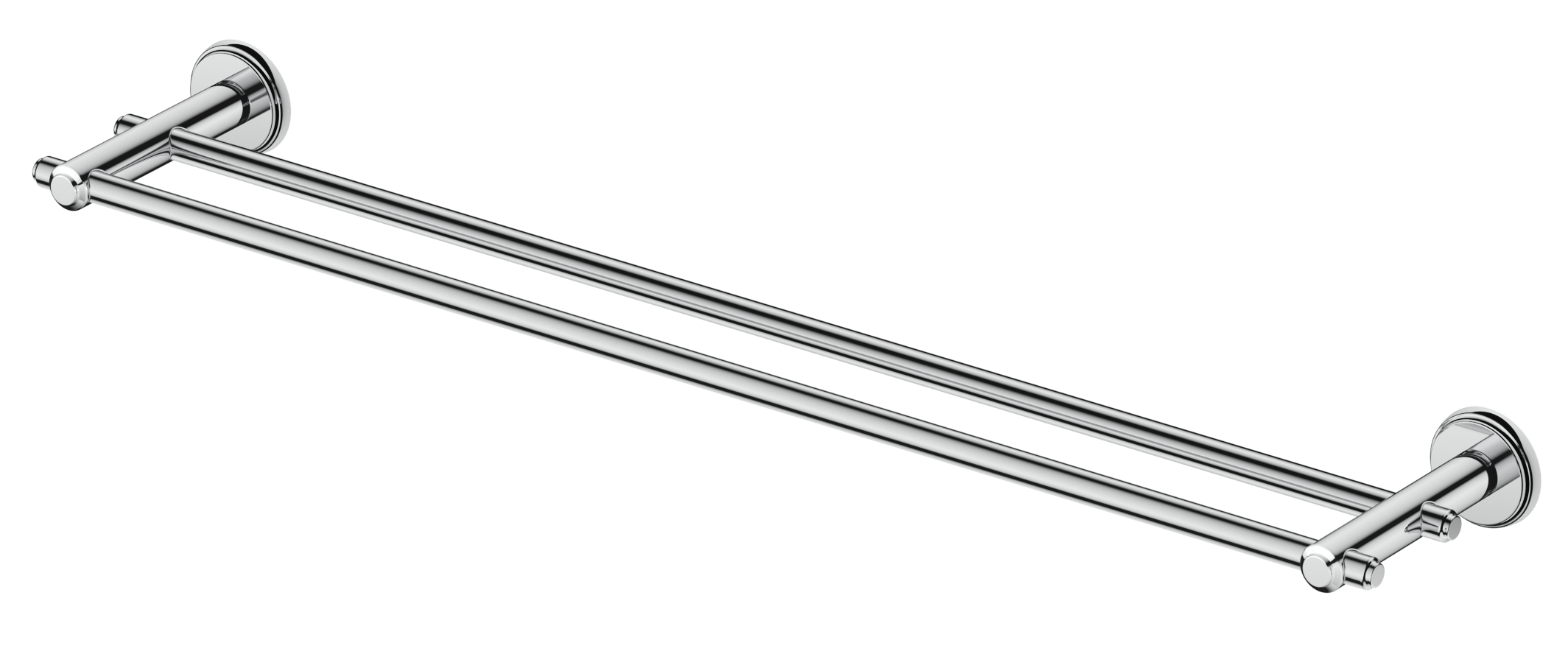 Mica Heritage Double Towel Rail - Chrome / 600mm
