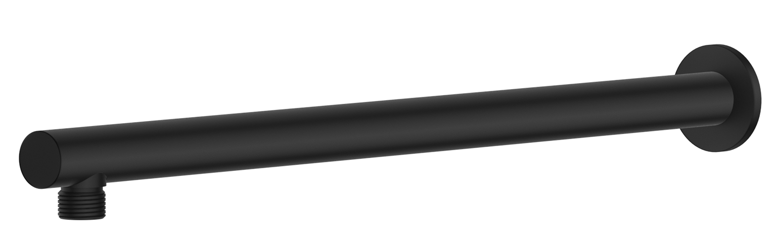 Mica Wall Shower Arm - 450mm - Straight - Black