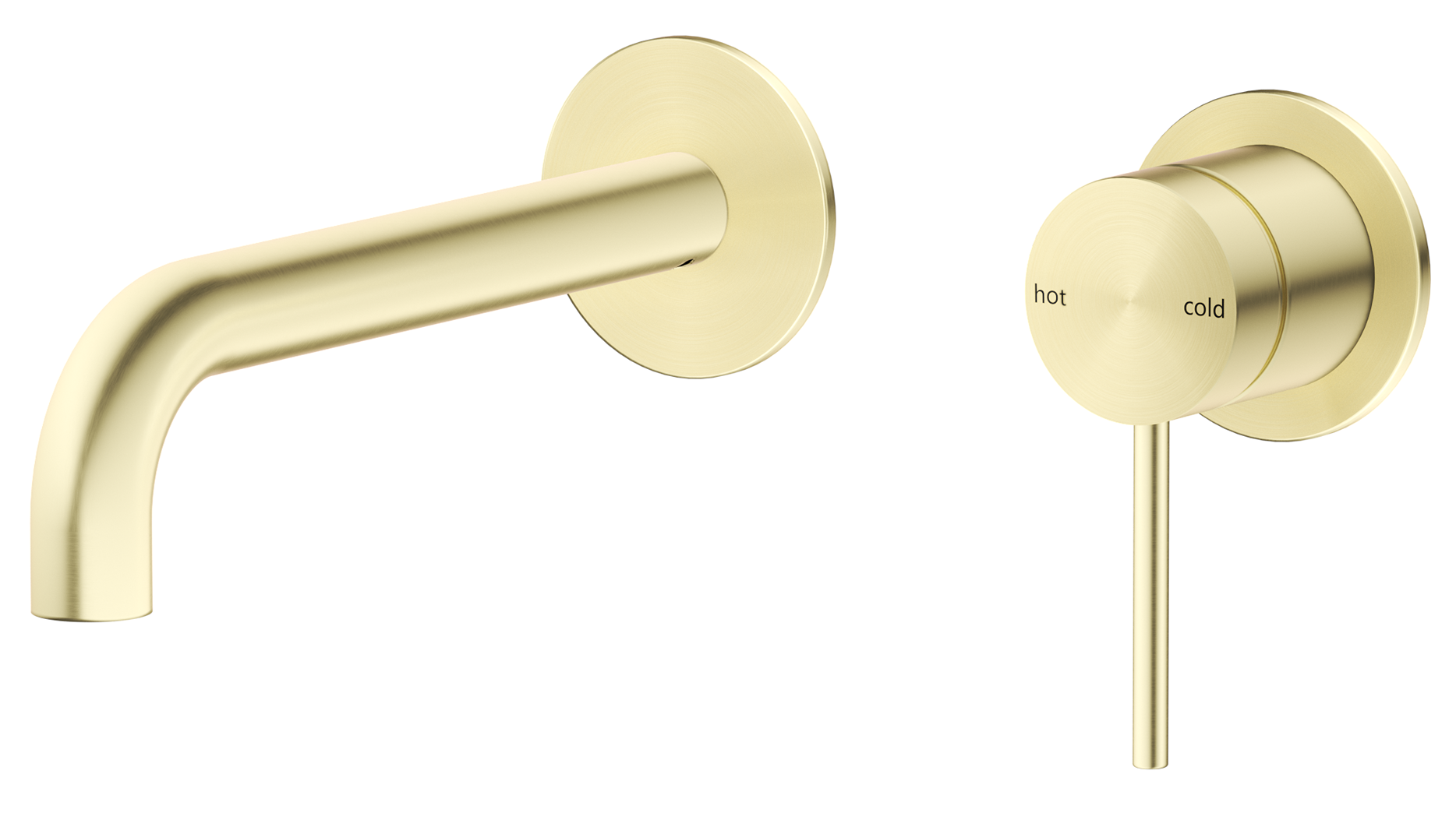 Mica Wall-Spout Combo - Curved Spout - 2P - TRIM KIT ONLY - French Gold