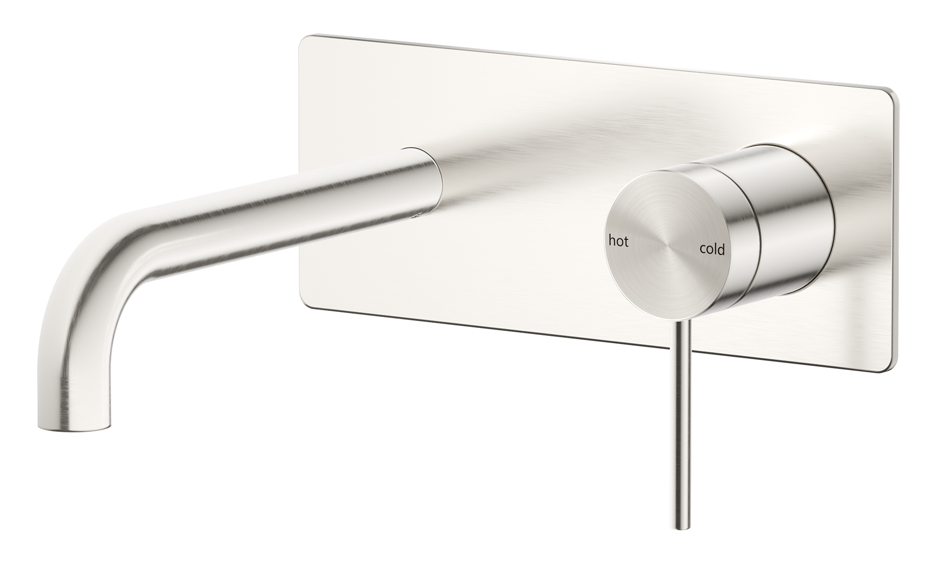 Mica Wall-Spout Combo - Curved Spout - 1P - TRIM KIT ONLY - Brushed Nickel