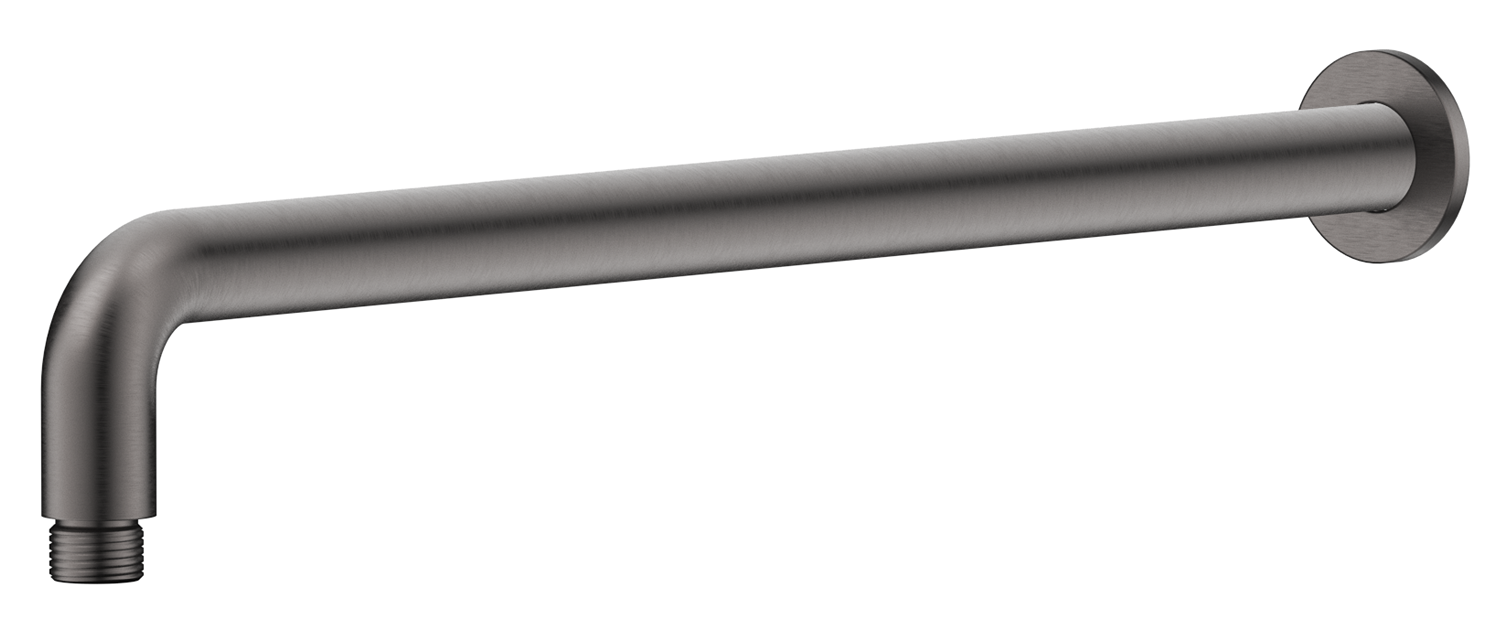 Mica Wall Shower Arm - 450mm - Curved - Gunmetal