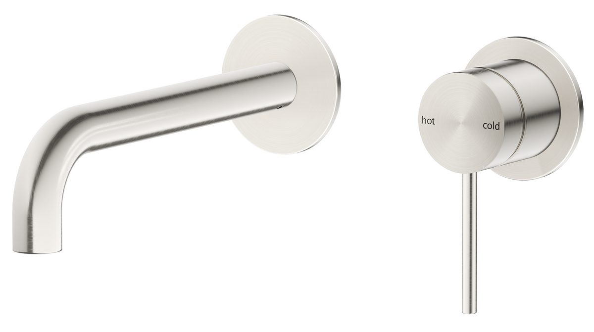 Mica Wall-Spout Combo - Curved Spout - 2P - TRIM KIT ONLY - Brushed Nickel