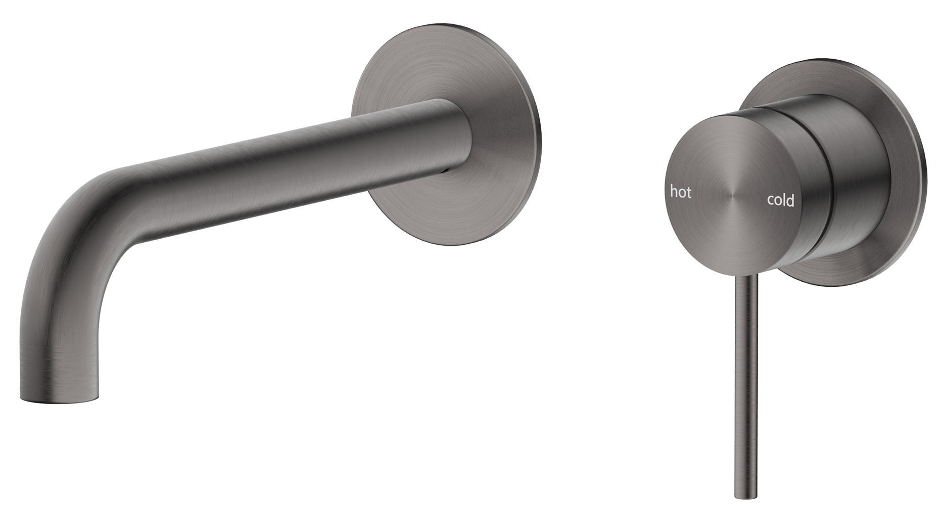 Mica Wall-Spout Combo - Curved Spout - 2P - TRIM KIT ONLY - Gunmetal