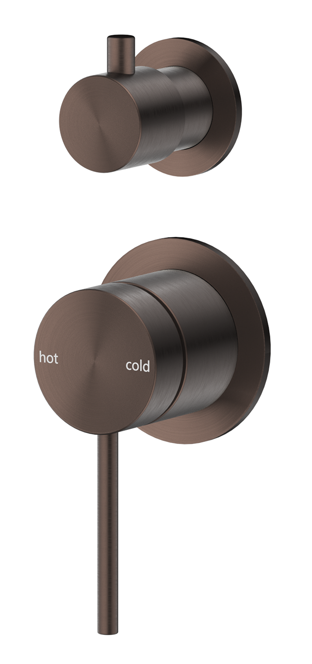 Mica Shower Mixer Diverter - 2P - TRIM KIT ONLY - Dusk Bronze