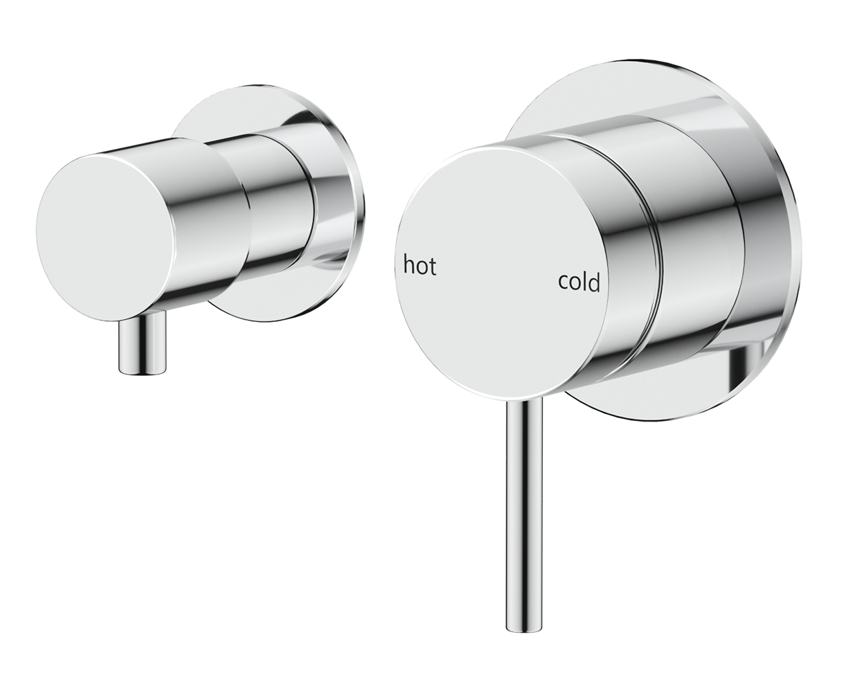 Mica Shower Mixer Diverter - Sideways - TRIM KIT ONLY - Chrome